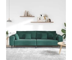 Sofa Tamsiai žalia 250 x 77 x 76 cm Aksomas