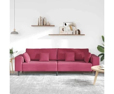 Sofa Vyno raudona 250 x 77 x 76 cm Aksomas