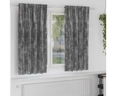 Aksominio tipo užuolaidos 2 pcs Pilka 175 x 140 cm Aksomas