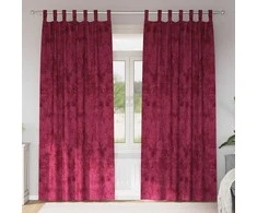 Aksominio tipo užuolaidos 2 pcs Vyno raudonumo 225 x 140 cm