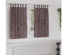 Aksominio tipo užuolaidos 2 pcs Ruda 140 x 140 cm Aksomas