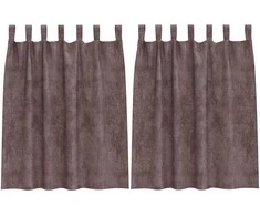 Aksominio tipo užuolaidos 2 pcs Ruda 140 x 140 cm Aksomas