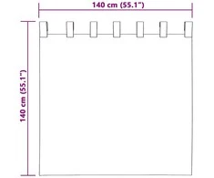 Aksominio tipo užuolaidos 2 vnt. Ruda 140 x 140 cm Aksomas