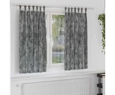 Aksominio tipo užuolaidos 2 pcs Pilka 175 x 140 cm Aksomas
