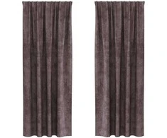 Aksominio tipo užuolaidos 2 pcs Ruda 260 x 140 cm Aksomas