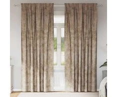 Aksominio tipo užuolaidos 2 pcs šampano 225 x 140 cm Aksomas