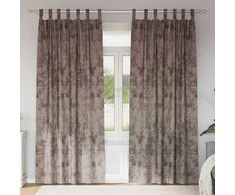 Aksominio tipo užuolaidos 2 pcs Kapučino 245 x 140 cm Aksomas