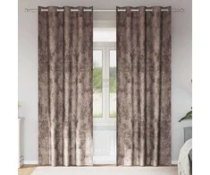 Aksominio tipo užuolaidos 2 pcs Kapučino 225 x 140 cm Aksomas