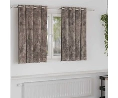 Aksominio tipo užuolaidos 2 pcs Kapučino 140 x 140 cm Aksomas