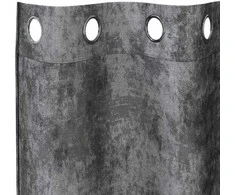 Aksominio tipo užuolaidos 2 pcs Pilka 260 x 140 cm Aksomas