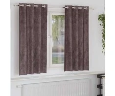 Aksominio tipo užuolaidos 2 pcs Ruda 175 x 140 cm Aksomas