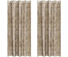 Aksominio tipo užuolaidos 2 pcs šampano 245 x 140 cm Aksomas