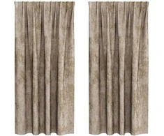 Aksominio tipo užuolaidos 2 pcs šampano 175 x 140 cm Aksomas