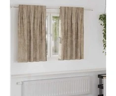 Aksominio tipo užuolaidos 2 pcs šampano 140 x 140 cm Aksomas