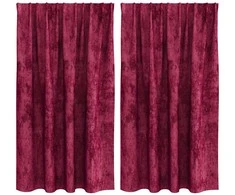 Aksominio tipo užuolaidos 2 pcs Vyno raudonumo 140 x 140 cm