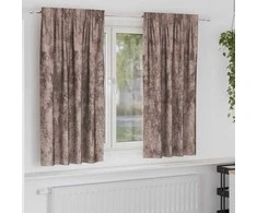 Aksominio tipo užuolaidos 2 pcs Kapučino 175 x 140 cm Aksomas