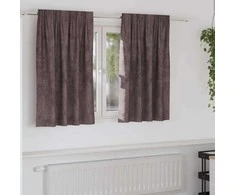 Aksominio tipo užuolaidos 2 pcs Ruda 140 x 140 cm Aksomas