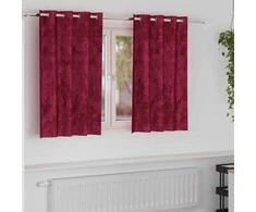 Aksominio tipo užuolaidos 2 pcs Vyno raudona 140 x 140 cm