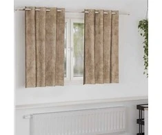 Aksominio tipo užuolaidos 2 pcs šampano 140 x 140 cm Aksomas