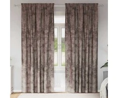 Aksominio tipo užuolaidos 2 pcs Kapučino 225 x 140 cm Aksomas