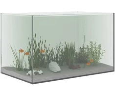 Akvariumas su saugykla Skaidrus 50 x 30 x 30 cm Stiklas