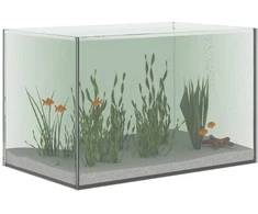Akvariumas su saugykla Skaidrus 40 x 25 x 25 cm Stiklas