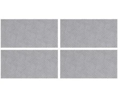 Laiptų danga Stačiakampio 4 pcs Sidabro 50 x 25 cm Aliuminis