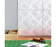 Laiptų danga Kvadrato 4 pcs Sidabro 20 x 20 cm Aliuminis