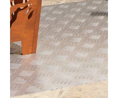 Laiptų danga Stačiakampio 4 pcs Sidabro 90 x 50 cm Aliuminis
