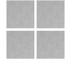 Laiptų danga Kvadrato 4 pcs Sidabro 40 x 40 cm Aliuminis