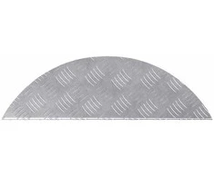 Laiptų danga 5 pcs Sidabro 60 x 18 x 2,5 cm Aliuminis