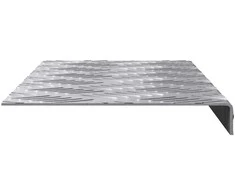 Laiptų danga 10 pcs Sidabro 60 x 18 x 2,5 cm Aliuminis