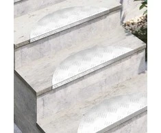 Laiptų danga 5 pcs Sidabro 60 x 18 x 2,5 cm Aliuminis