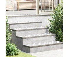 Laiptų danga Stačiakampio 2 pcs Sidabro 100 x 30 cm Aliuminis