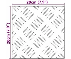 Laiptų danga Kvadrato 2 pcs Sidabro 20 x 20 cm Aliuminis