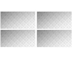 Laiptų danga Stačiakampio 4 pcs Sidabro 100 x 50 cm Aliuminis