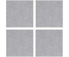 Laiptų danga Kvadrato 4 pcs Sidabro 30 x 30 cm Aliuminis