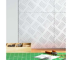 Laiptų danga Kvadrato 4 pcs Sidabro 30 x 30 cm Aliuminis