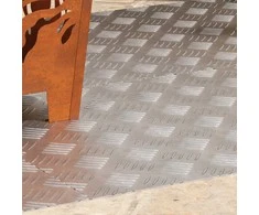 Laiptų danga Stačiakampio 4 pcs Sidabro 100 x 50 cm Aliuminis