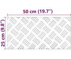 Laiptų danga 2 vnt. 50 x 25 cm Sidabro Aliuminis Stačiakampio