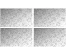 Laiptų danga Stačiakampio 4 pcs Sidabro 70 x 40 cm Aliuminis
