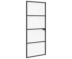 Namų durys 83 x 201,5 x 3,5 cm Aliuminis ir Temperuotas Stiklas