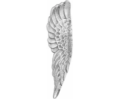 Sparnų skulptūra 2 pcs Sidabro 31 x 5 x 91 cm Aliuminis