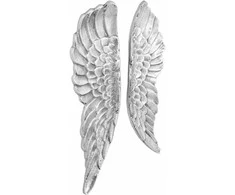 Sparnų skulptūra 2 pcs Sidabro 31 x 5 x 91 cm Aliuminis