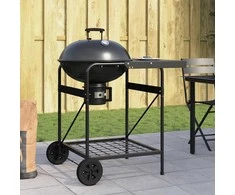 Lauko grilis su ratu Juoda 91 x 71 x 107 cm metalas