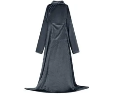 Antklodė-džemperis su gobtuvu Jūrinė mėlyna F Flanelė