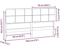 Apmušta lovos galvūgalis su galvūgalio Ruda ir Taupe 180 cm