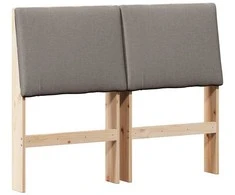 Apmušta lovos galvūgalis Taupe 120 cm Kietos pušies mediena