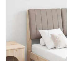 Apmušta lovos galvūgalis Taupe 120 cm Kietos pušies mediena