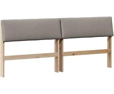 Apmušta lovos galvūgalis Taupe 200 cm Kietos pušies mediena